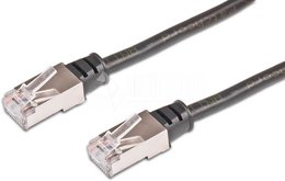 Cat5e Patchkabel Wirewin 100% Kupfer RJ45 F/UTP, AWG26, Anti-UV PVC Mantel, schwarz